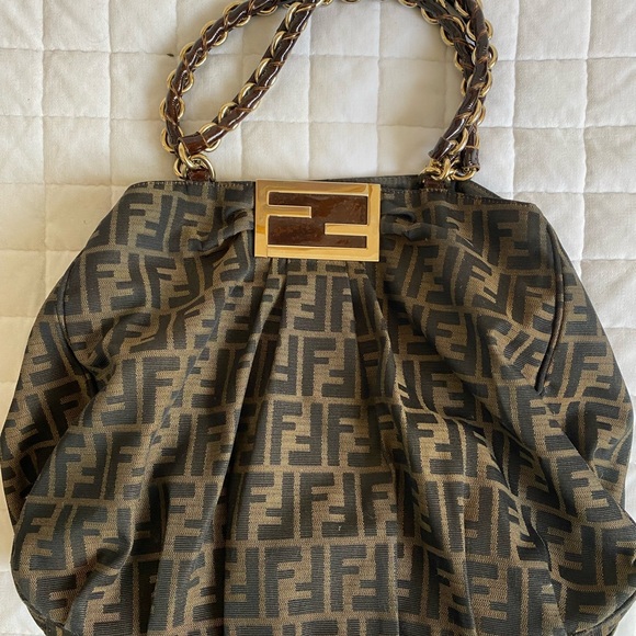 FENDI MIA ZUCCA CANVAS BAG - Picture 2 of 4